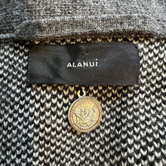 Alanui Bandana Jacquard Icon Cardigan Dark Grey M/L - Picture 7 of 10